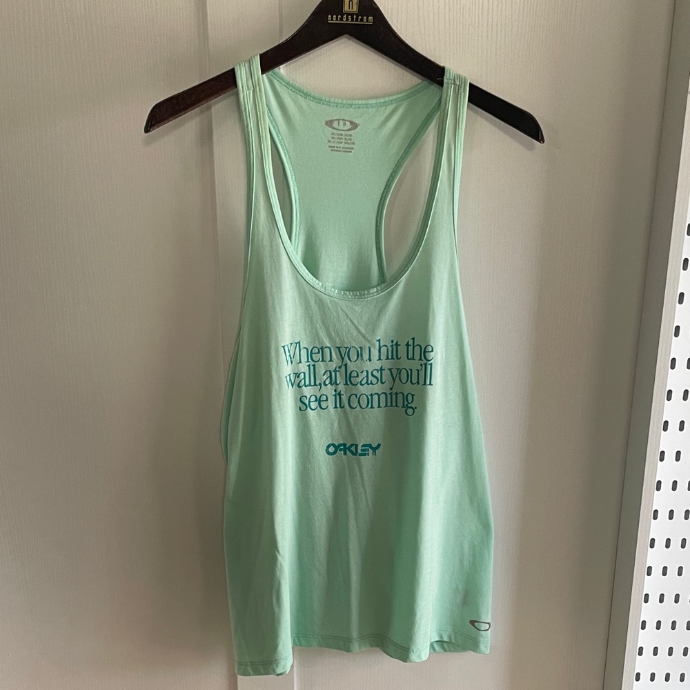 Oakley Light Green Women's Tank Top with Quote